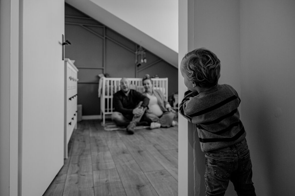 Een zwangerschapsshoot aan huis