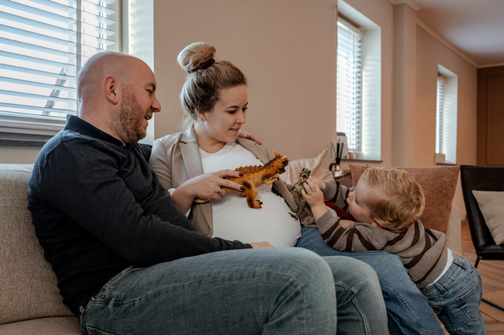 Een zwangerschapsshoot aan huis